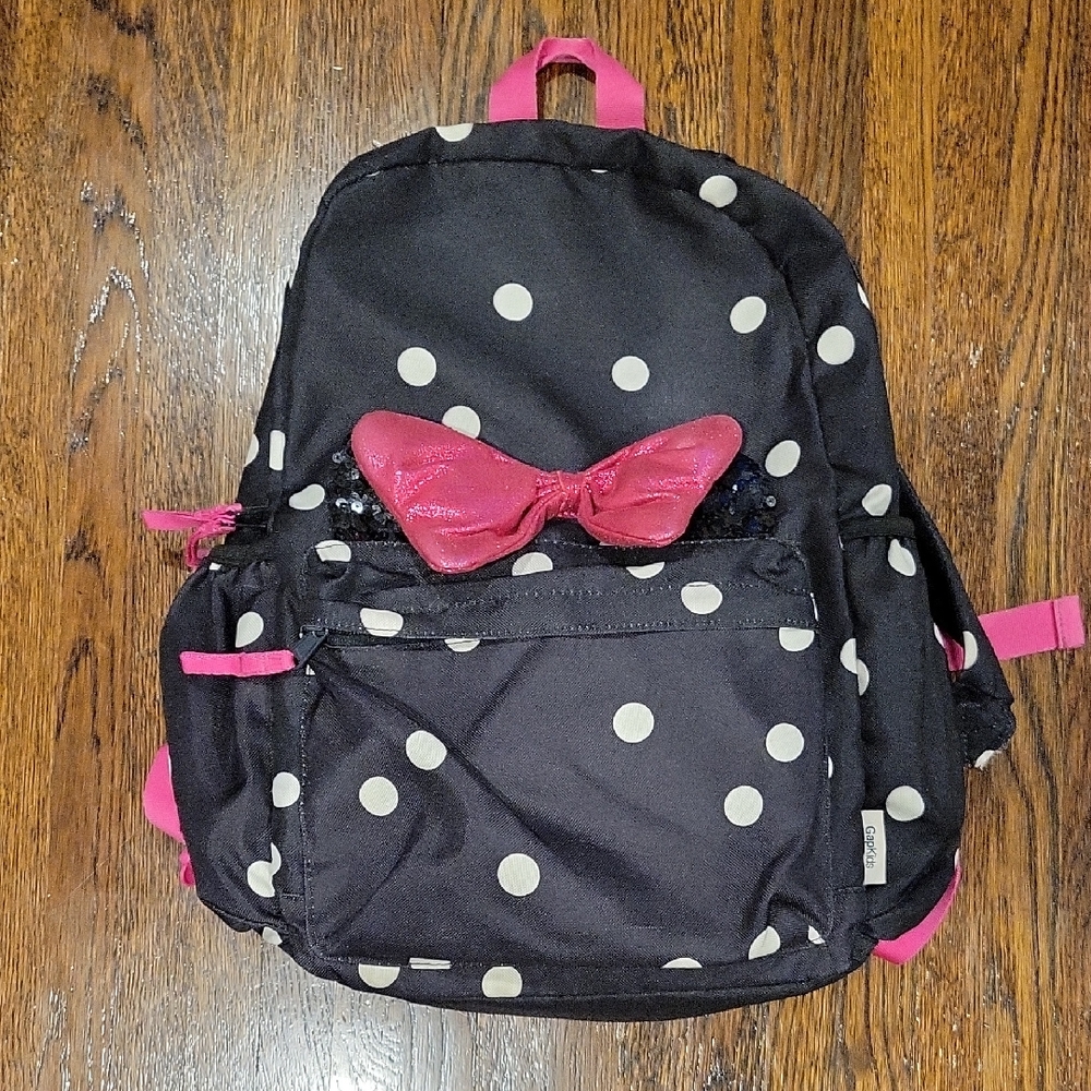 GAP Disney, Minnie Mouse Full Size Backpack With Bow And Sequins Ears